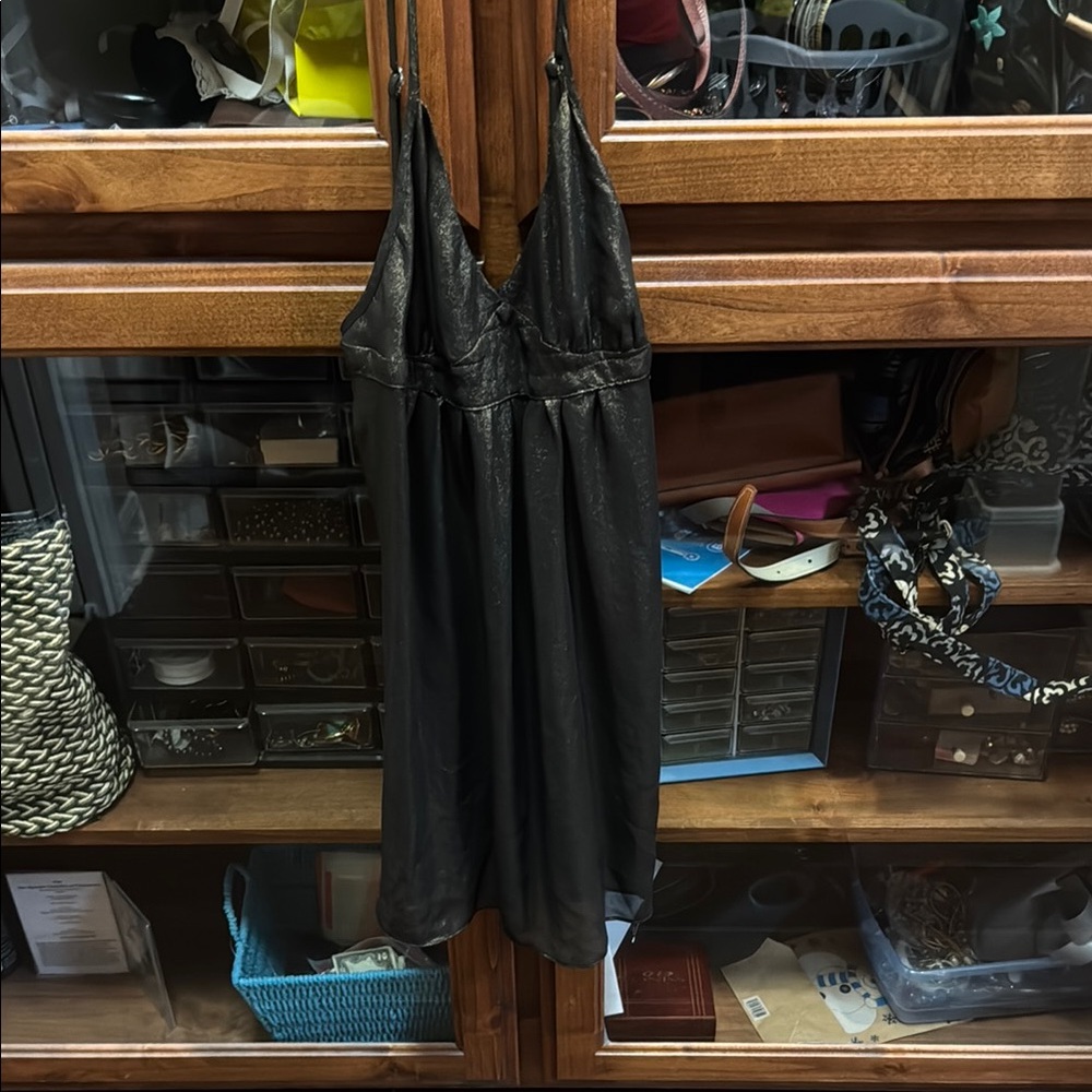 Morgan Taylor Black w gold foil nightgown